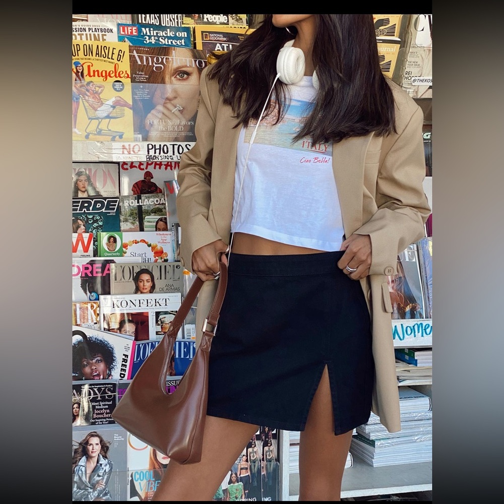 Princess Polly Lola mini skirt in black